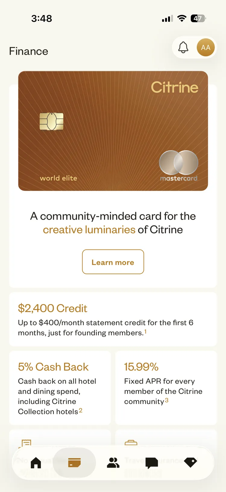 Citrine — Card Page