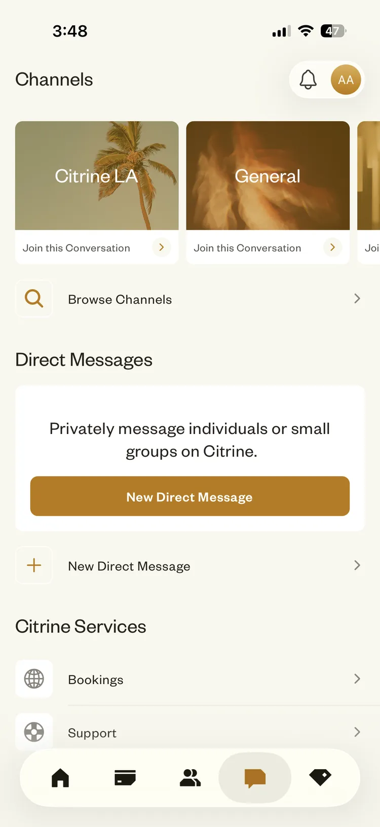 Citrine — Community and Messages